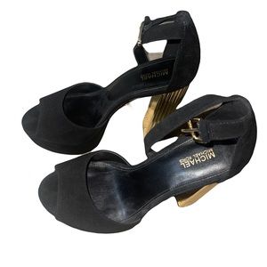 Michael Kors Porter Suede Platform Sandal Heels